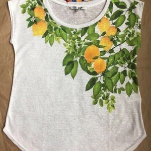 MILLY for DesigNation SHIRT Size: XS (EXTRA SMALL) NWOT Lemon Sequin